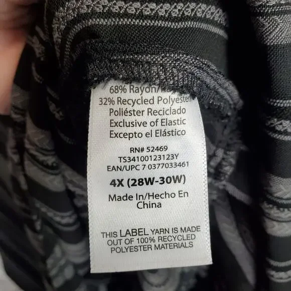 Terra & Sky Black Stripe Peasant Cottagecore Maxi Dress 4X Ruffle Farm Country - Picture 11 of 16